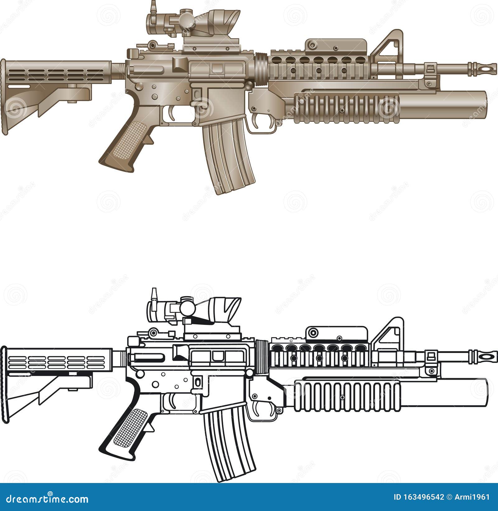Assault Rifle Stock Illustrations  6592 Assault Rifle Stock  Illustrations Vectors  Clipart  Dreamstime