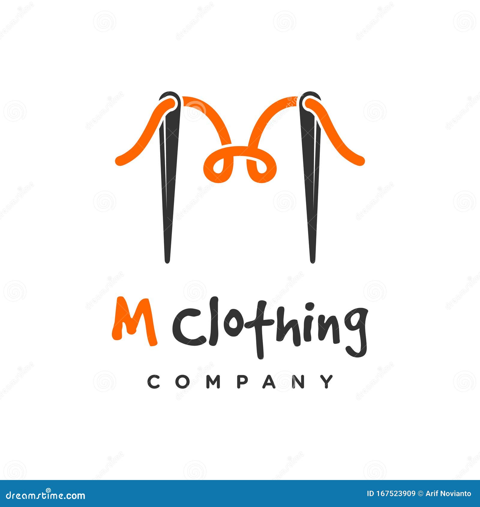 M Clothing Logo Design Template Stock Vector - Illustration of