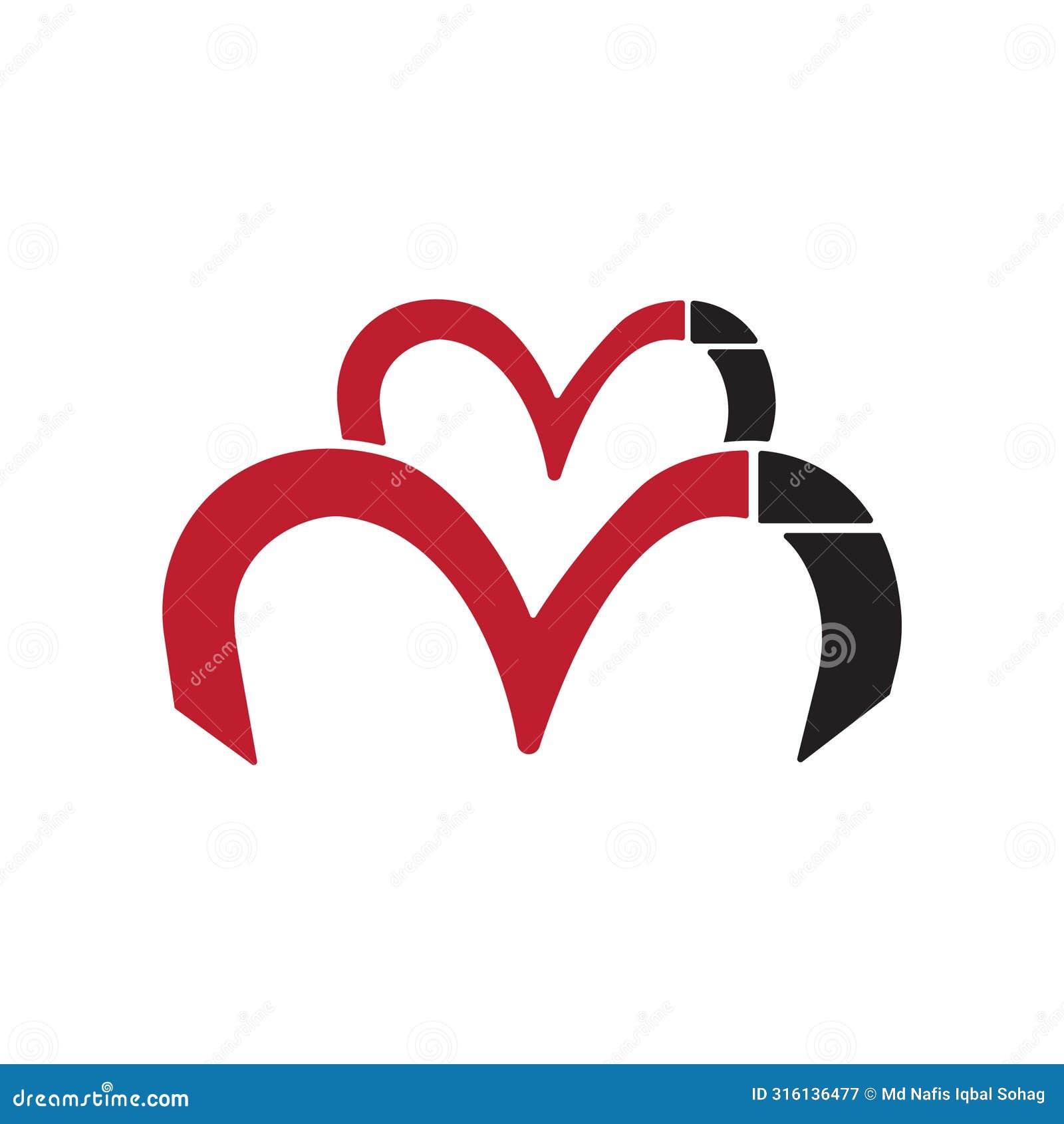 m crown logo . m logo black and red color icon . mi logo  images. luxury mi crown logo .