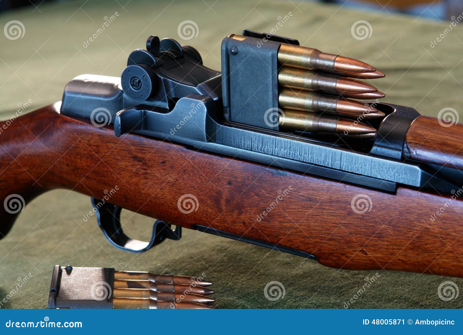 m1 garand with ammo and clip