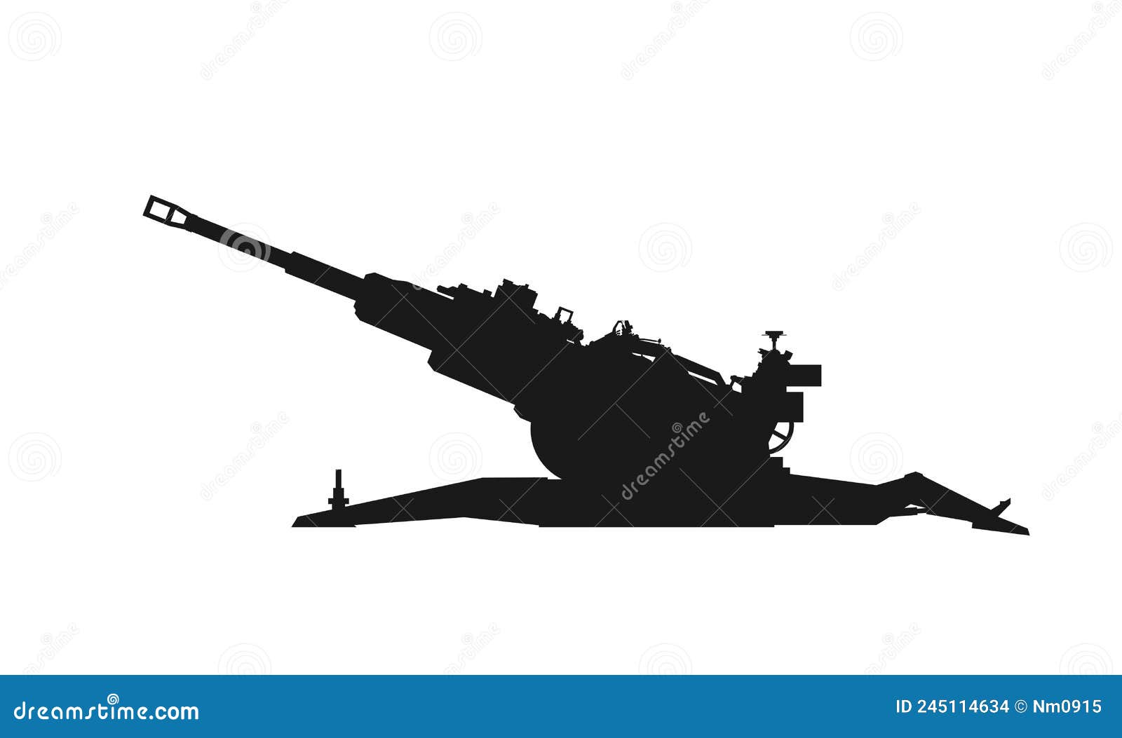 m777 howitzer icon. army artillery system.   image for military web 