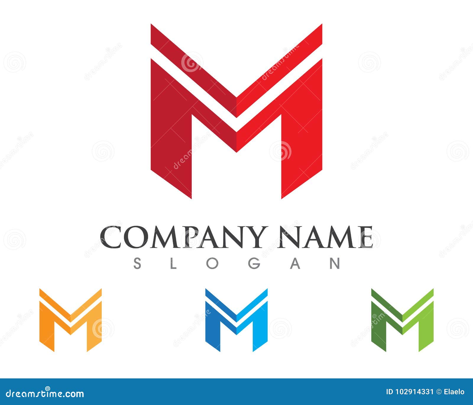 Letter double m logo design Royalty Free Vector Image