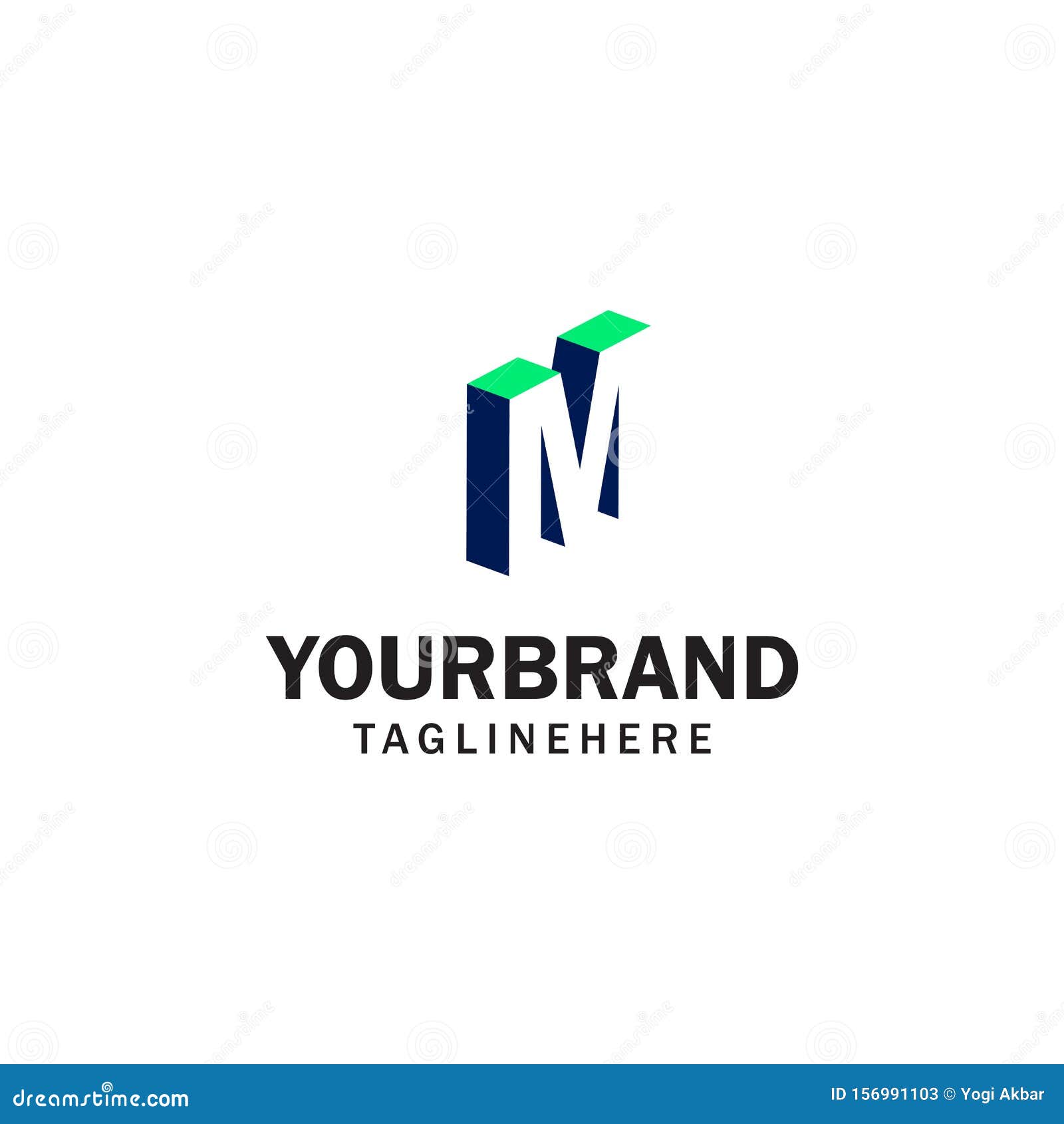 Mm monogram logo with abstract square around Vector Image