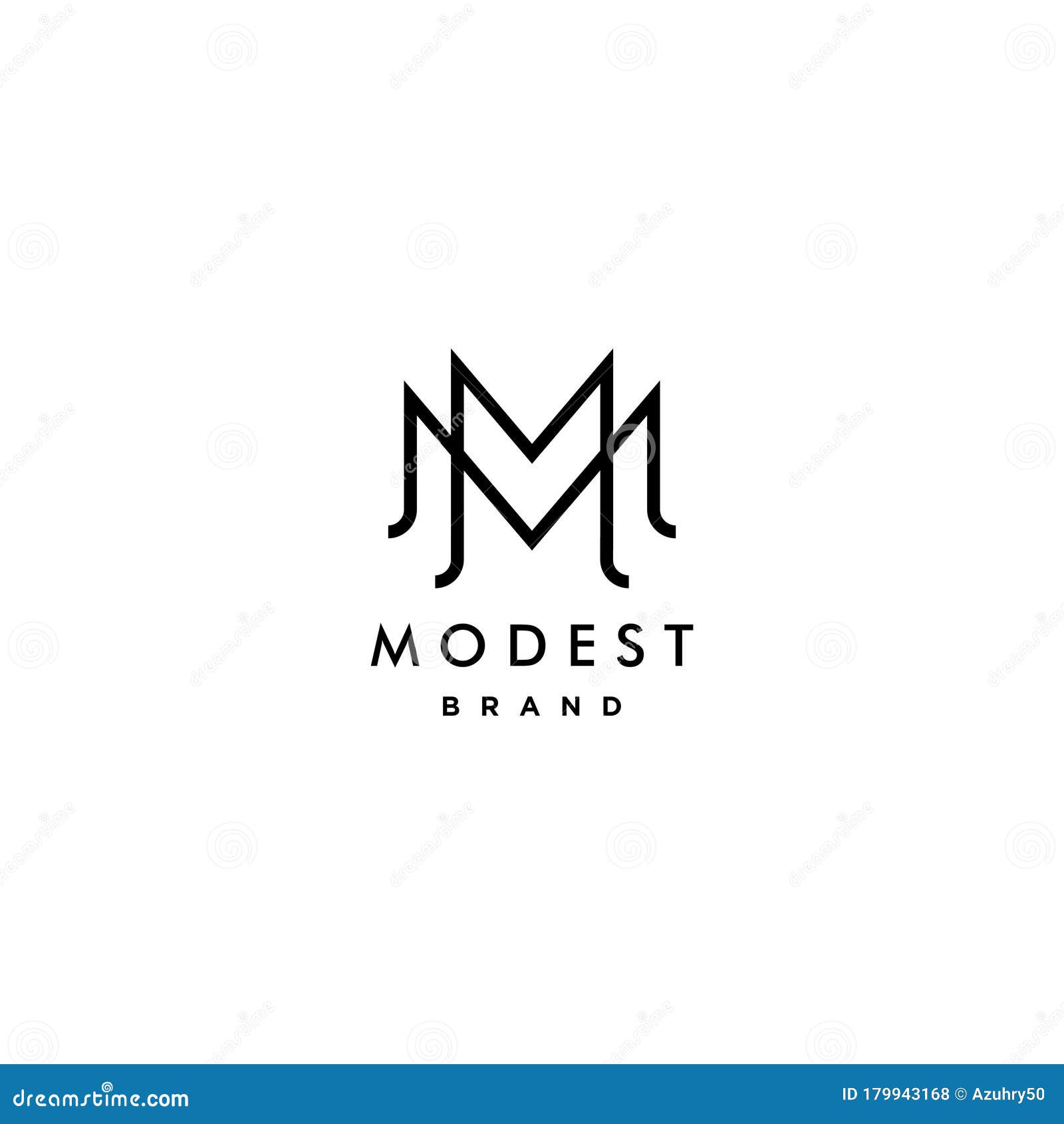 M logotype icon mm logo with crown element symbol in trendy minimal wall  mural • murals vector, typography, template