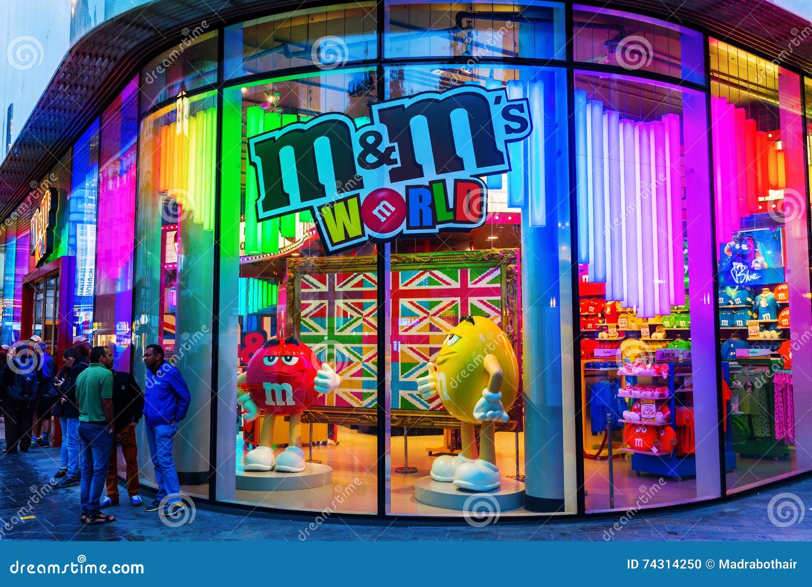 M&M Store in London, UK, at Night Editorial Image - Image of shop