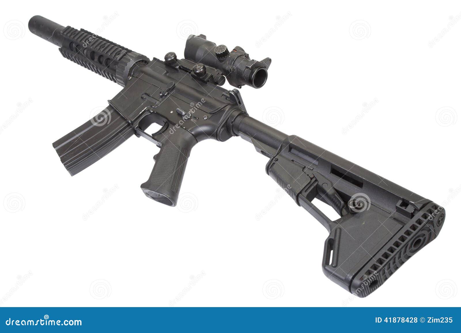 M4 special forces rifle stock photo. Image of m4a1, police 41878428