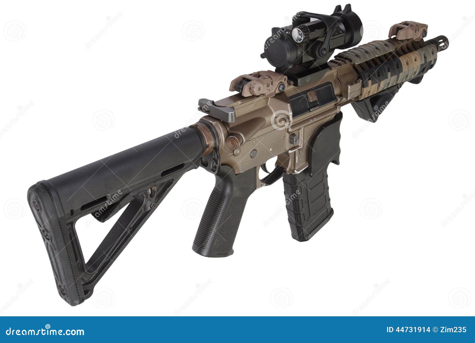 M4 Special Forces Rifle Isolated on a White Stock Photo Image of