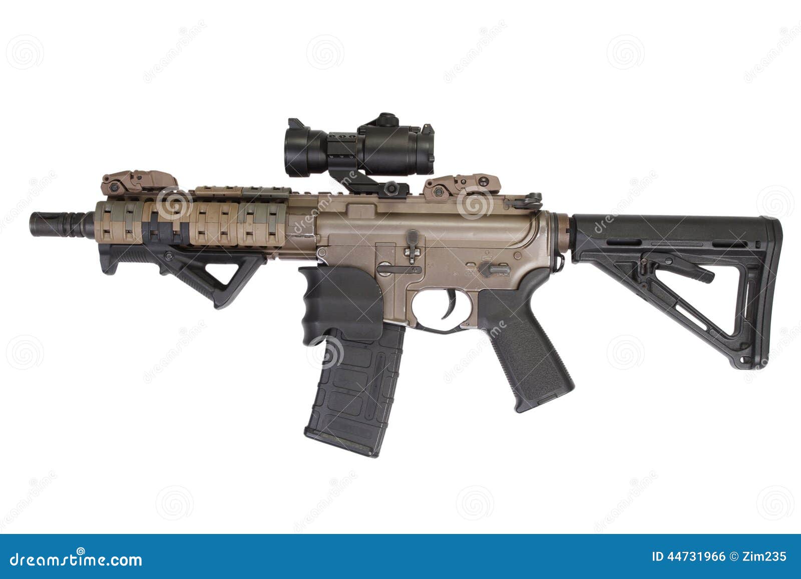M4 Special Forces Rifle Isolated On A White Stock Photo Image Of