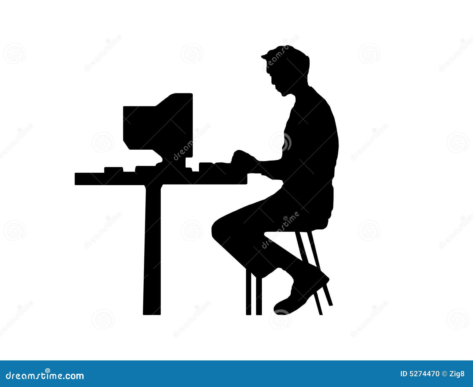 clipart man working at desk - photo #37