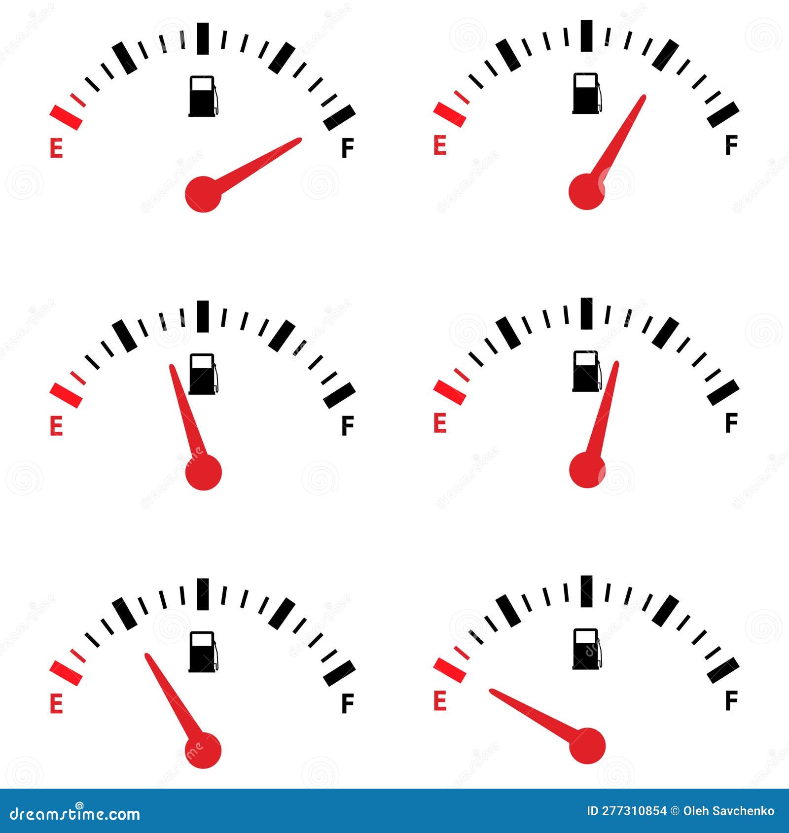 Maßeinheit Für Die Tankanzeige, Maßeinheit Der Tankuhr, Vorderseite Der  Kraftstoffanzeige, Anzeigereihenanzeige Für Armaturenstuhl Vektor Abbildung  - Illustration von motor, vorwahlknopf: 277310854