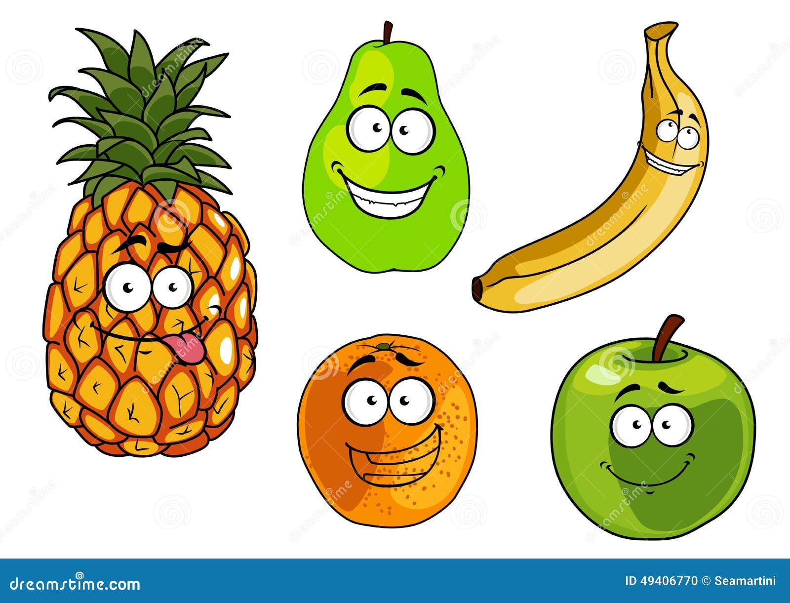 Desenho para Colorir – Frutas - Banana, Abacaxi, Maçã e Morango - Aula  Pronta