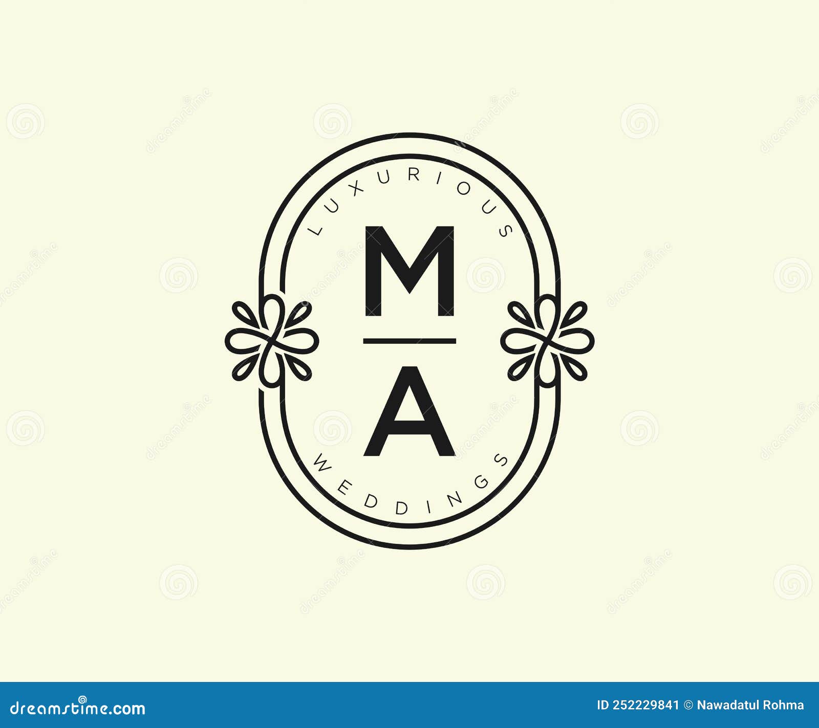 Initial Ma Beauty Monogram Elegant Logo Stock Vector (Royalty Free)  1468807709 | Shutterstock