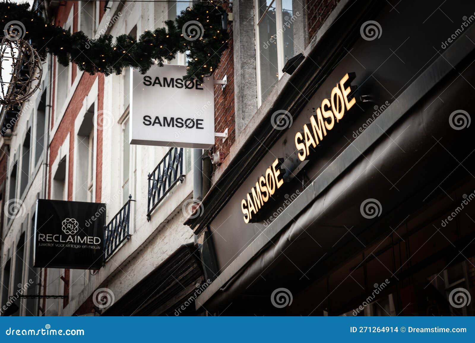 MAASTRICHT, NETHERLANDS - NOVEMBER 10, 2022: Logo of Samsoe Samsoe on ...