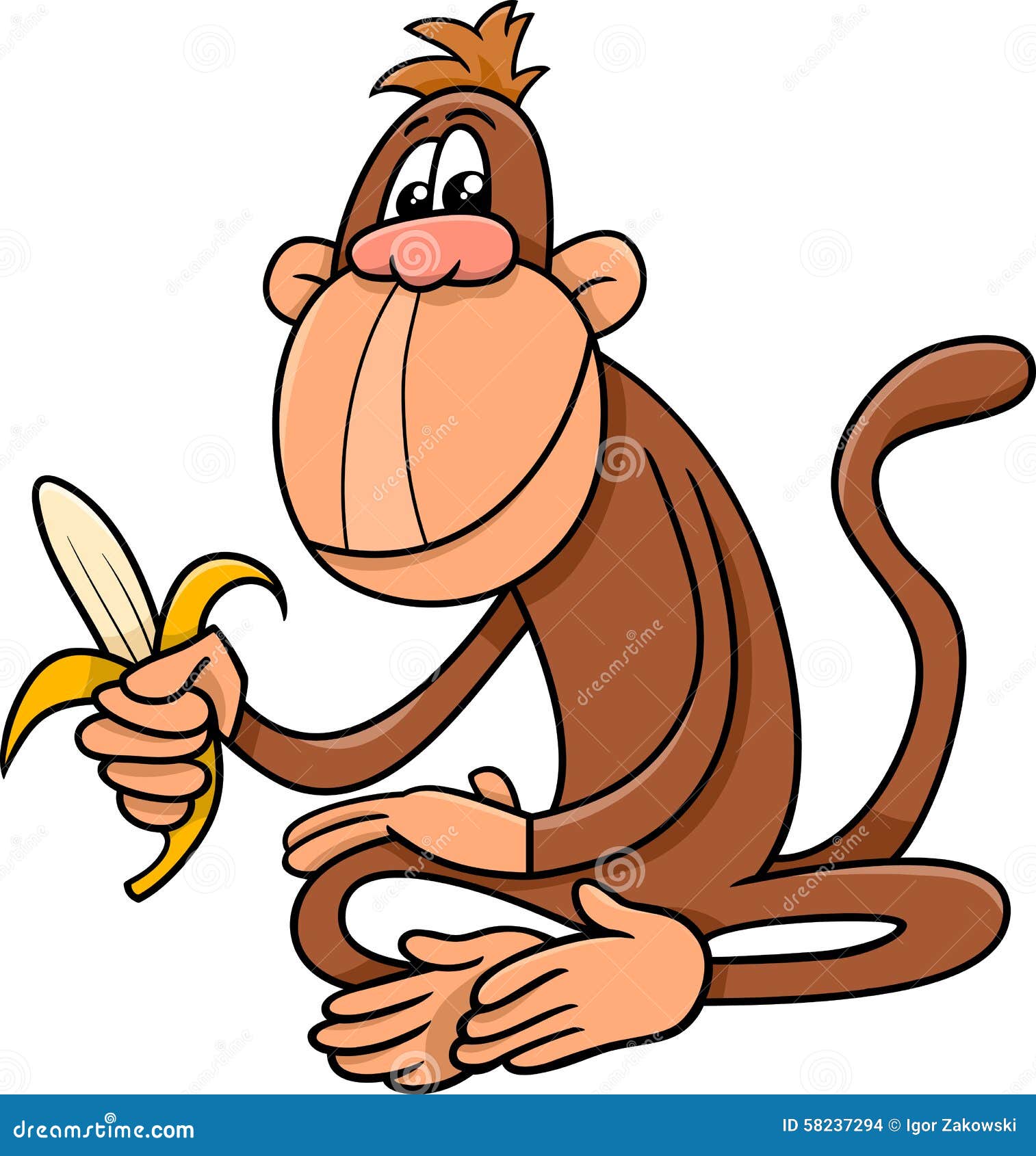 Vector Desenhos Animados Que Joga Macaco Clipart Clipart Macaco