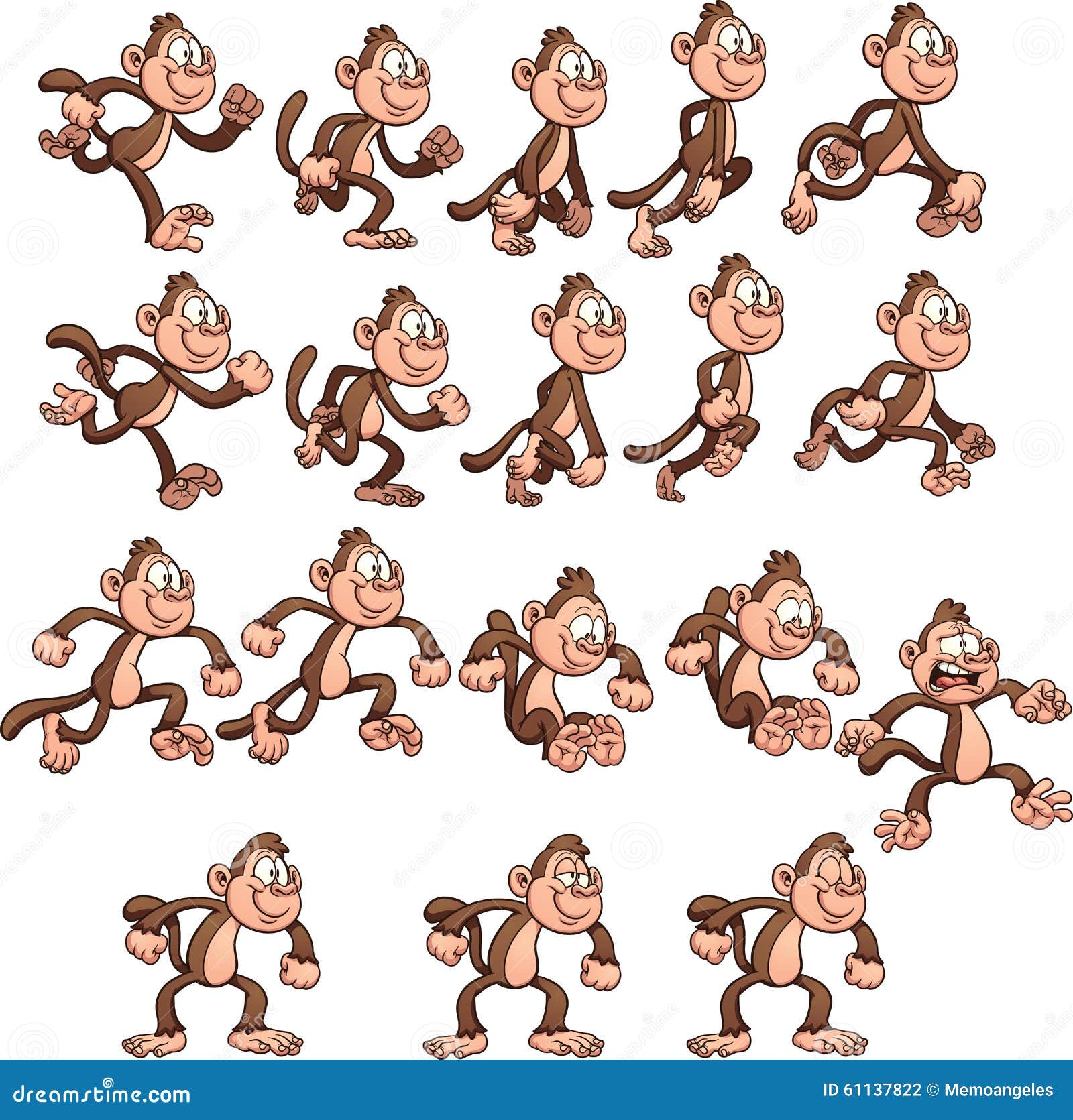 Vector Desenhos Animados Que Joga Macaco Clipart Clipart Macaco