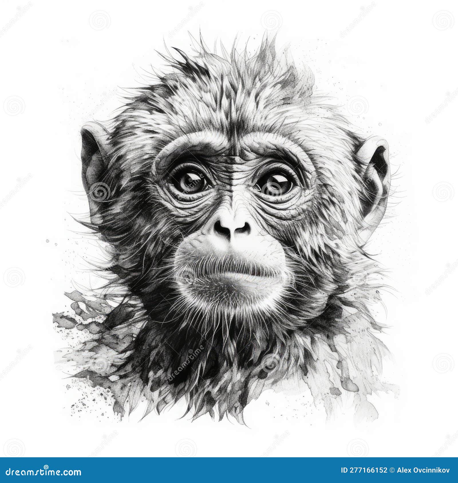 Desenho Realista Do Macaco Vetor Desenhado Com Alto Detalhe Ilustração do  Vetor - Ilustração de macaco, desenho: 227278322