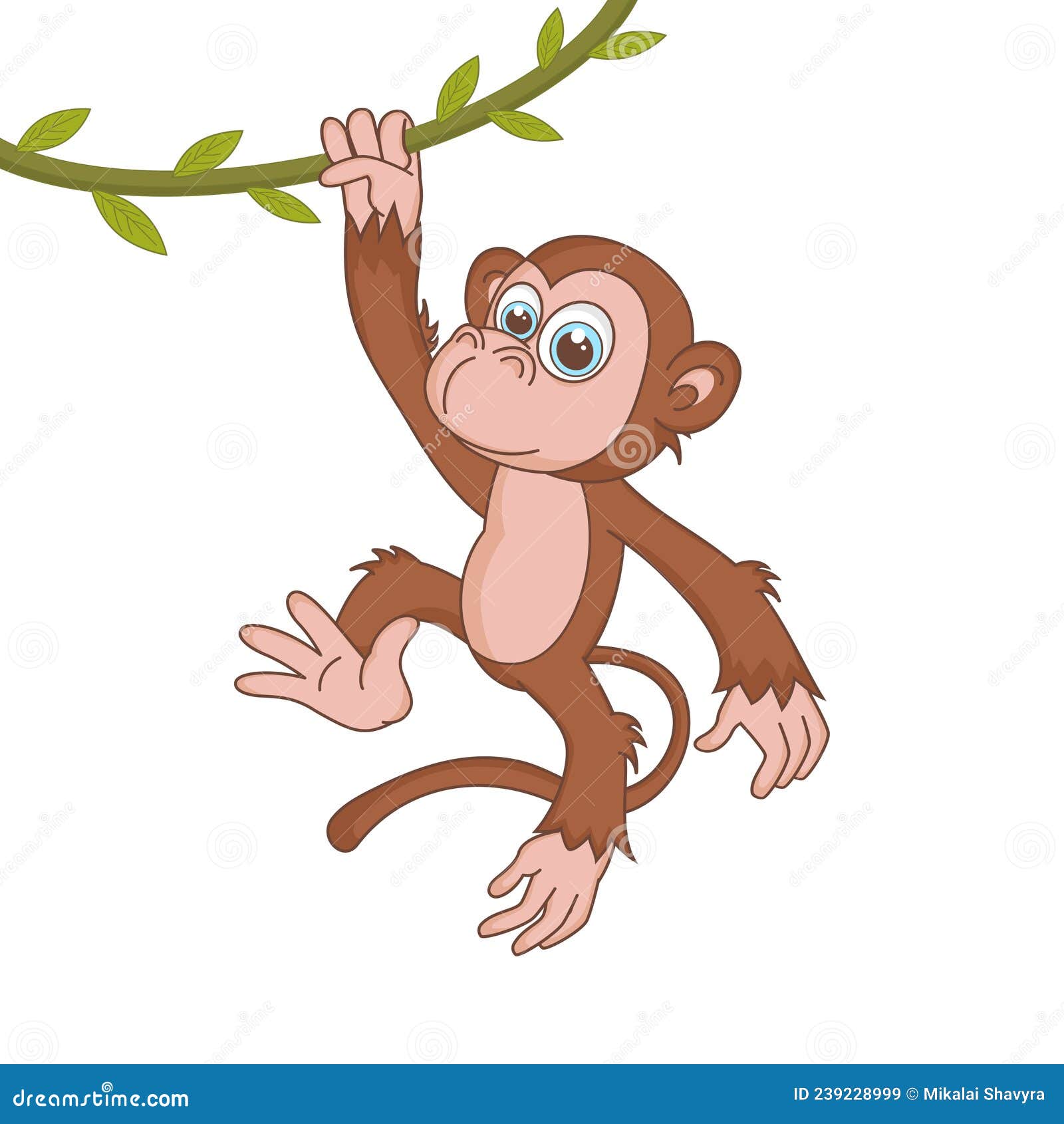 Ilustração De Clipart De Personagem De Desenho Animado De Macaco