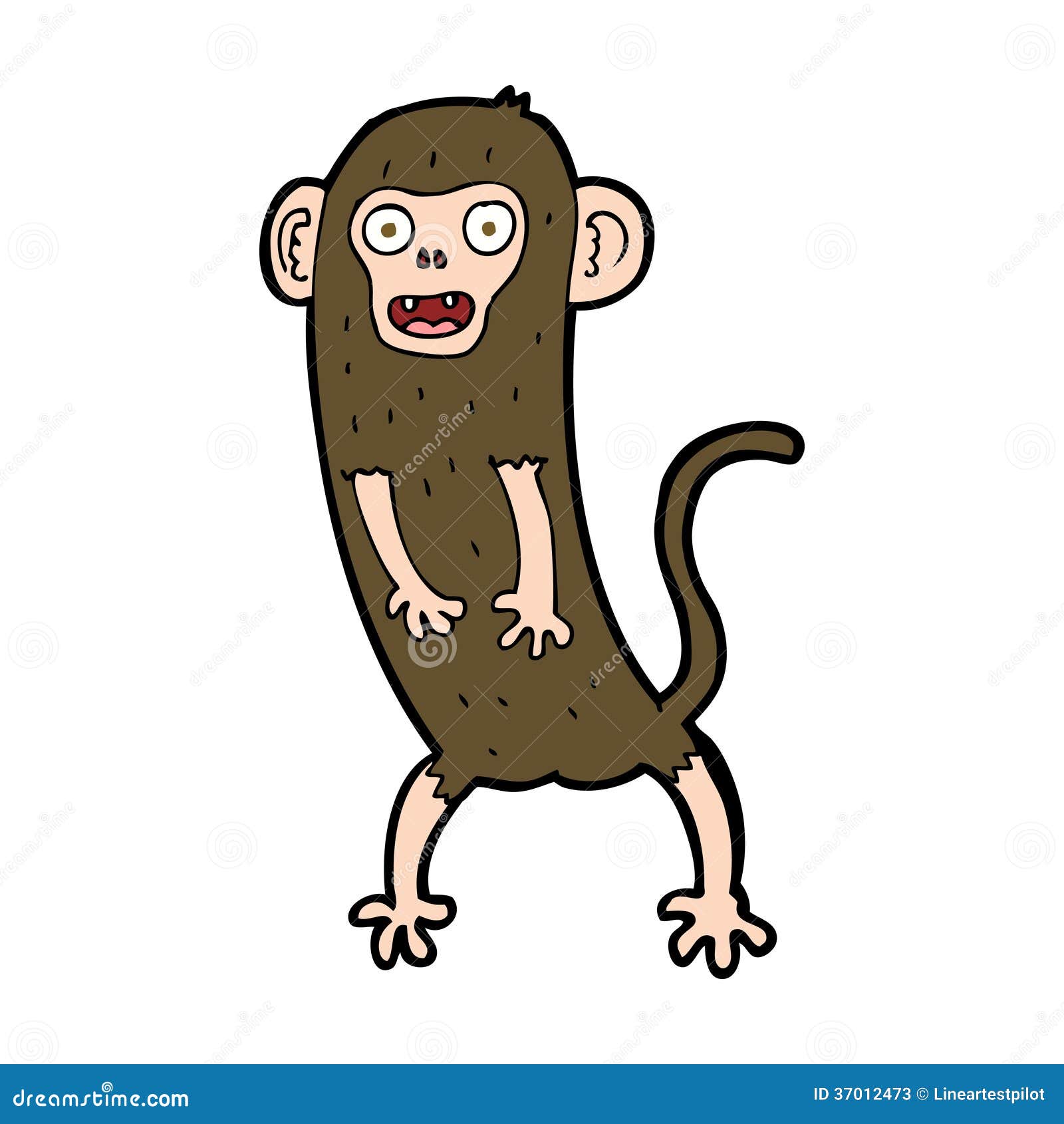 Doodle Dos Desenhos Animados Macaco Louco imagem vetorial de  lineartestpilot© 222176946