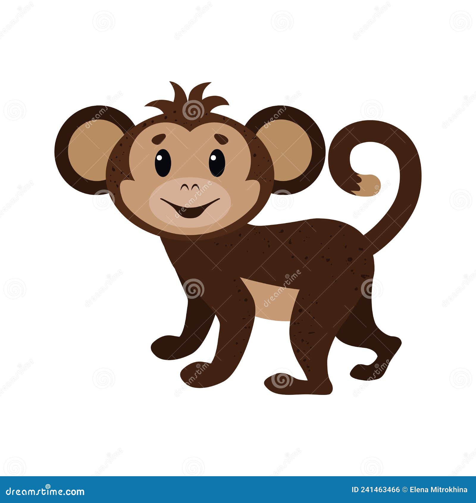 ilustração vetorial de um macaco em um estilo de desenho animado
