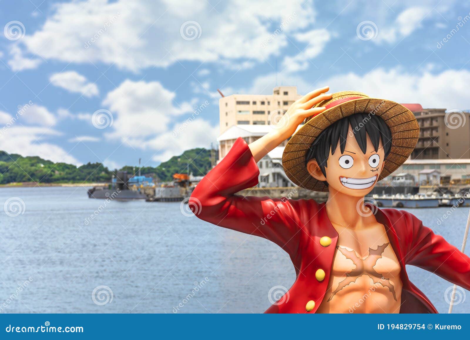 Personagem de desenho animado luffy one piece ia generativa