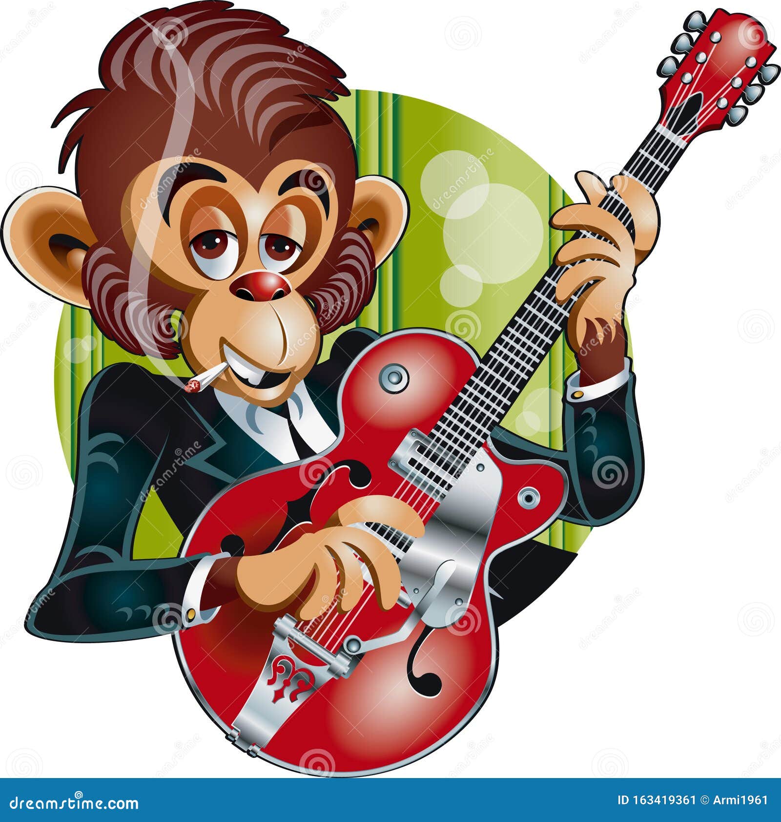 personagens de macacos fofos tocando violão 12732029 Vetor no Vecteezy