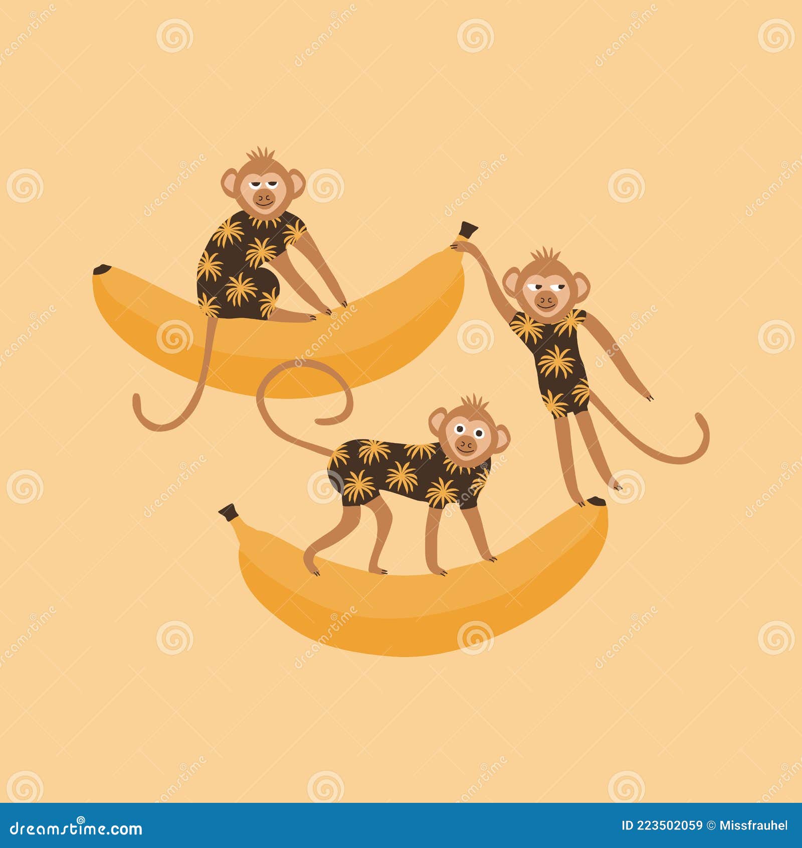 Bonito e adorável bebê fofo de desenho animado macaco-aranha de