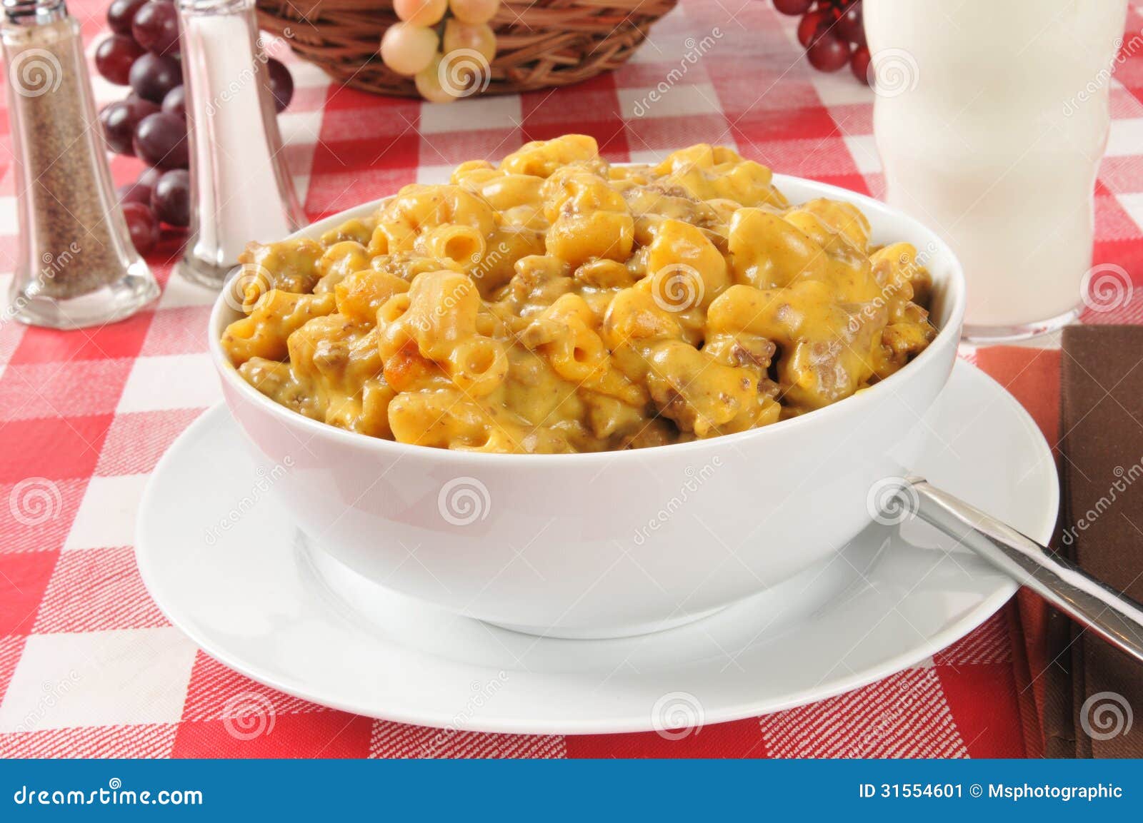 Macaroni, Beef and Cheese Casserole Stock Image - Image of meal