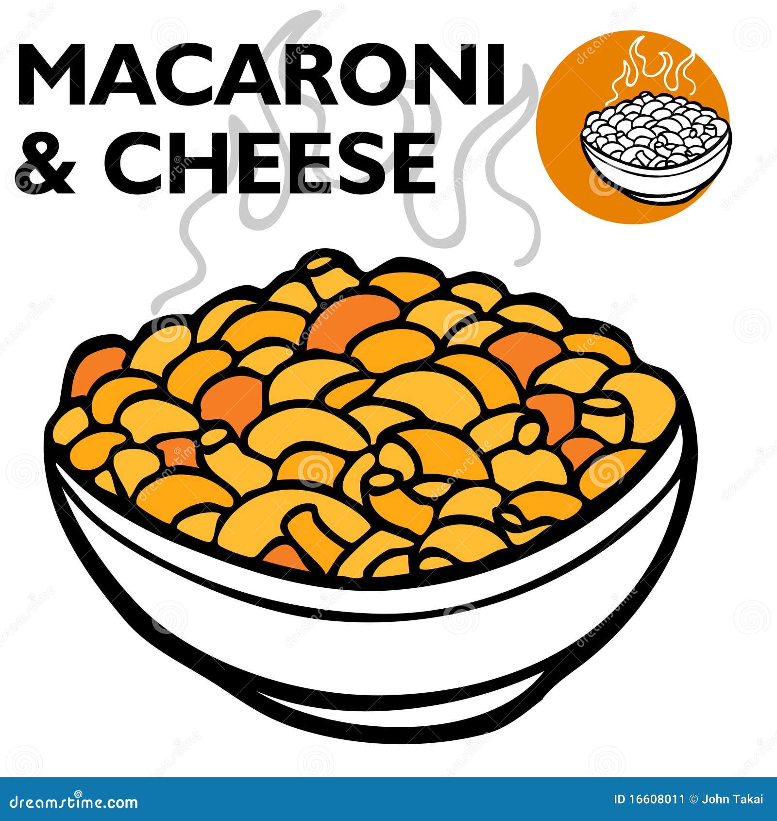 bowl of macaroni and cheese clipart