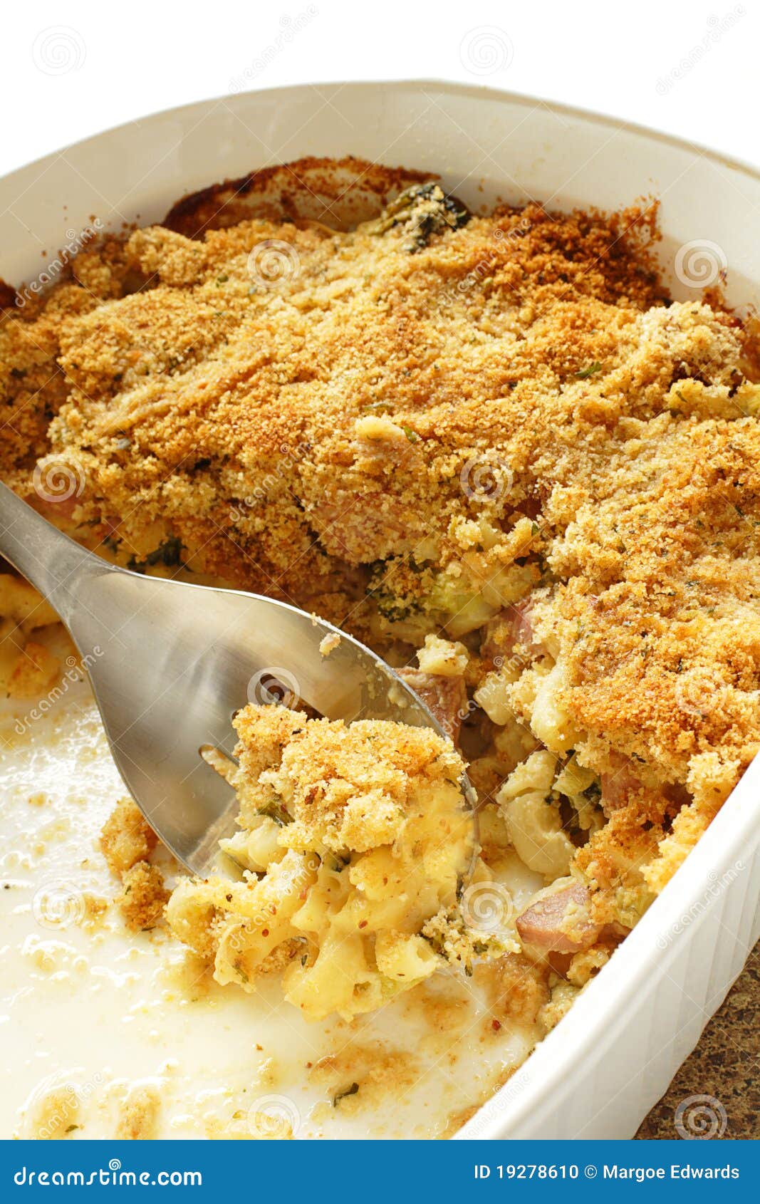 Macaroni Cheese and Ham Bake Stock Photo Image of broccoli, meal