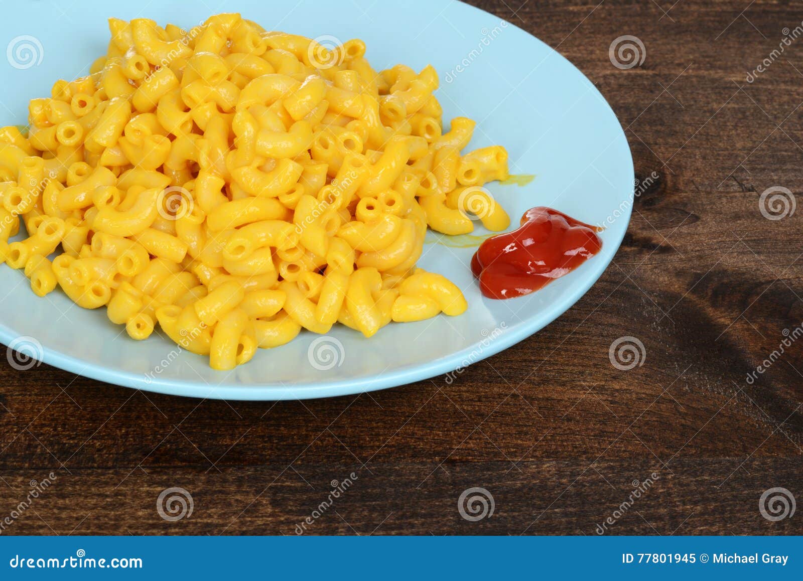 Macaroni and Cheese with Ketchup Stock Image Image of ketchup, pasta