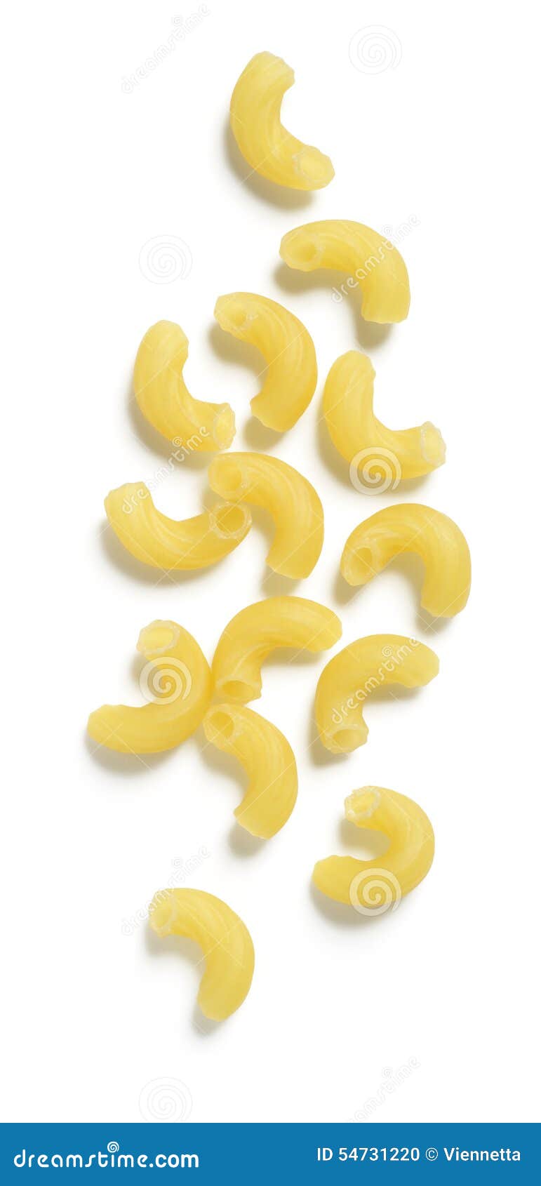 Macaroni Or Elbow Pasta On White Stock Photo Image of pile, italian