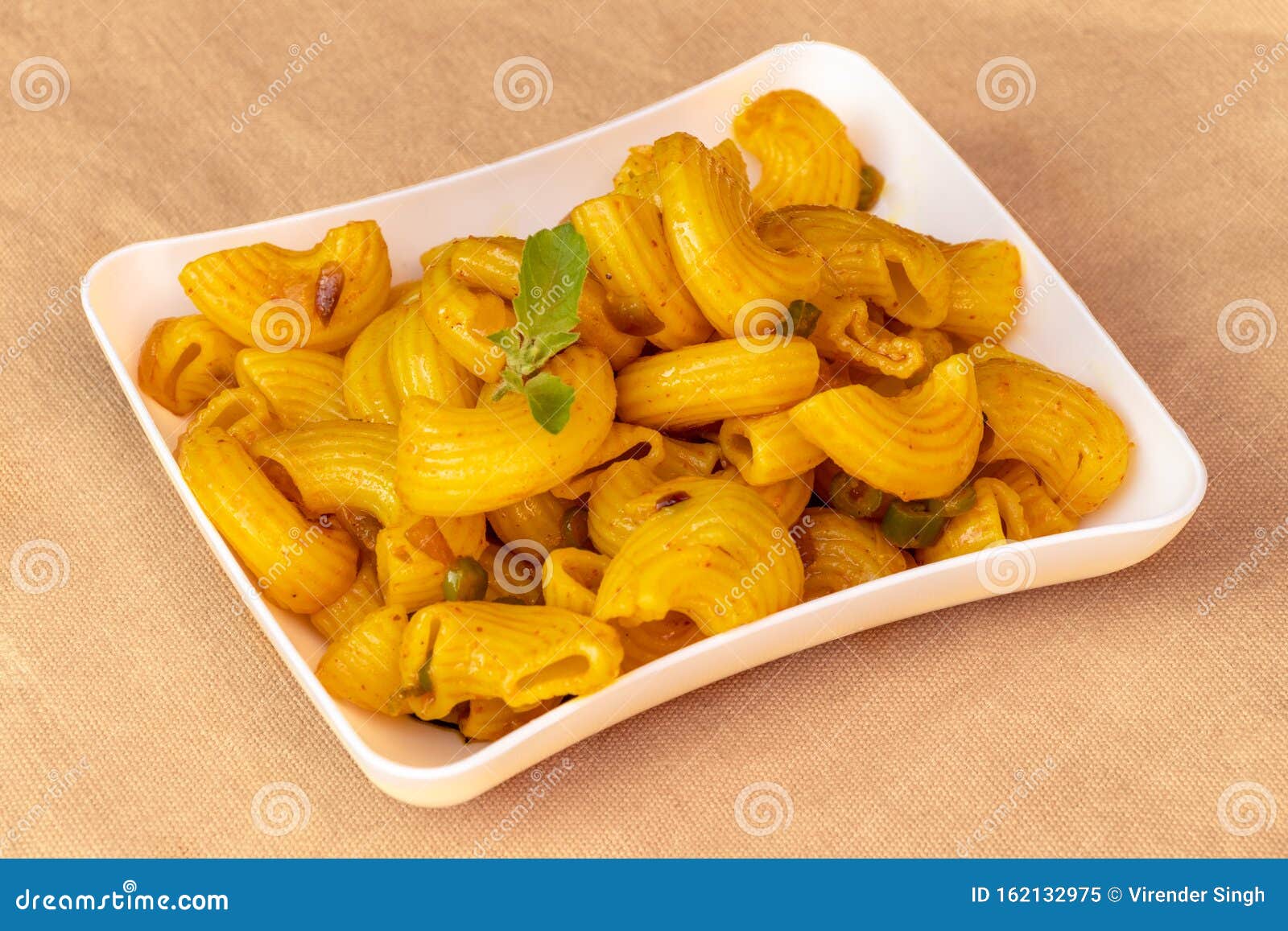 Macaroni Pasta Delicious Indian Style Recipe Stock Image - Image of
