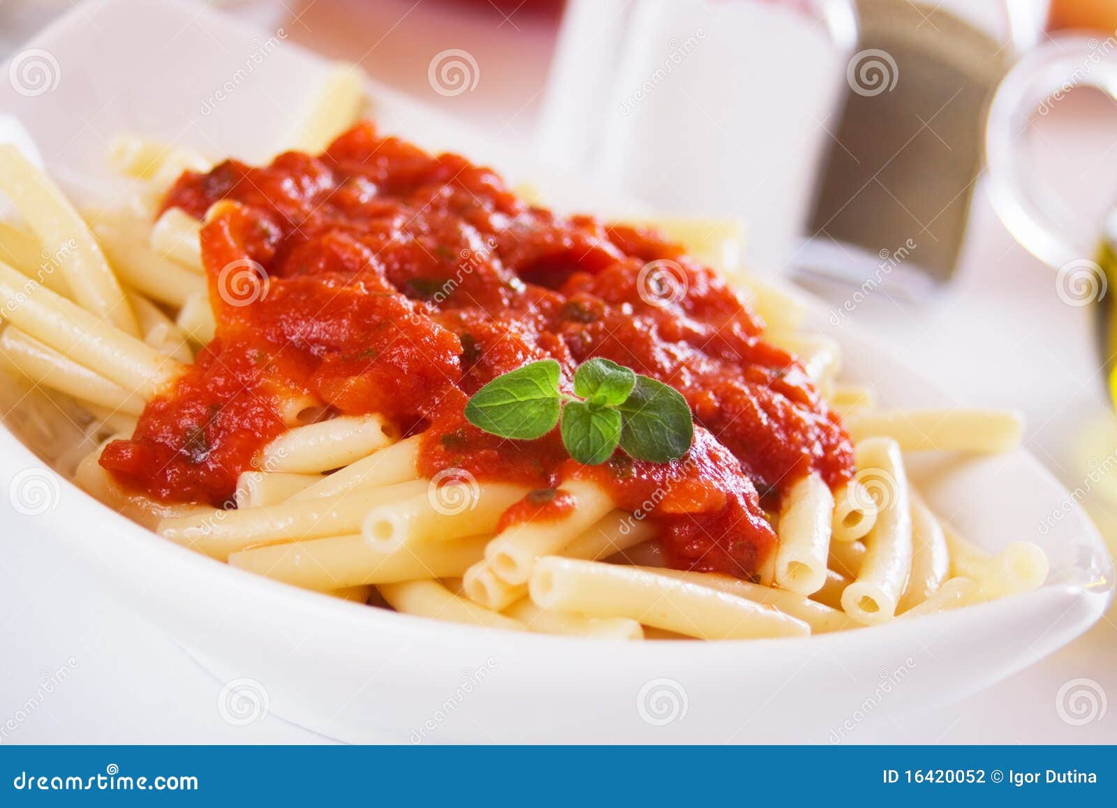 Macaroni Pasta with Tomato Sauce Stock Photo Image of photograph