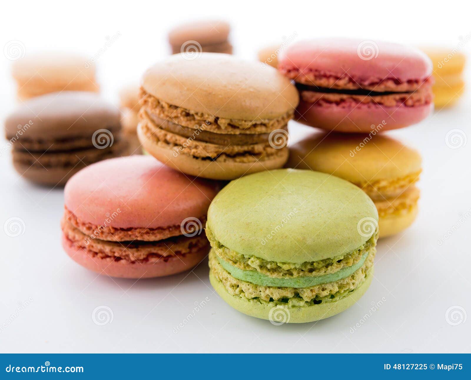 Macarons stock image. Image of ganache, baiser, almond - 48127225