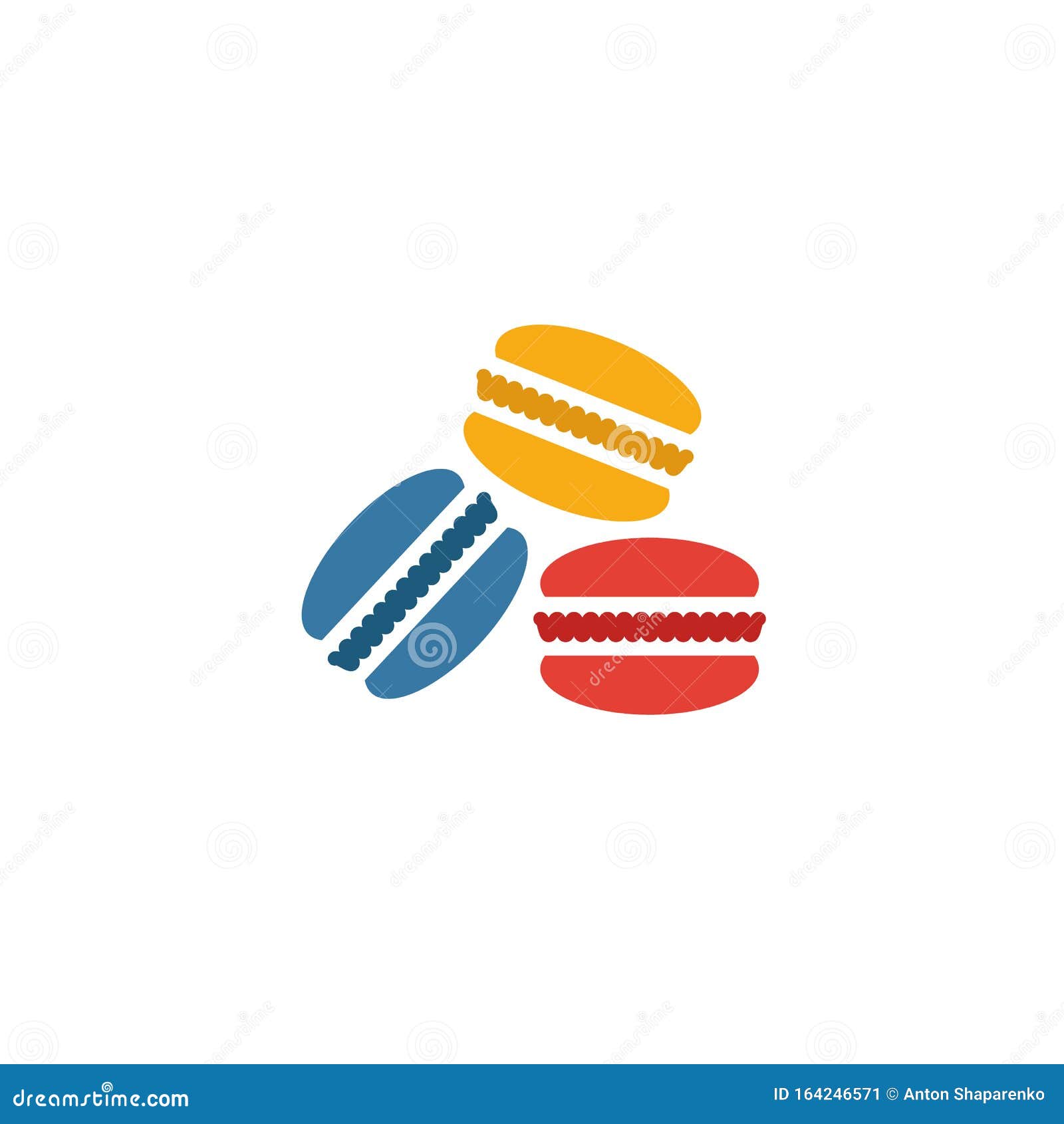 Macaroons Icon. Simple Flat Element from Coffe Shop Collection Stock ...