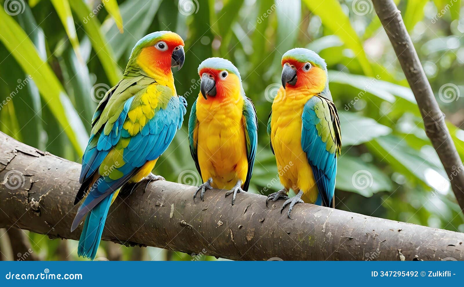 macaw parrot spreading its wings in the jungle