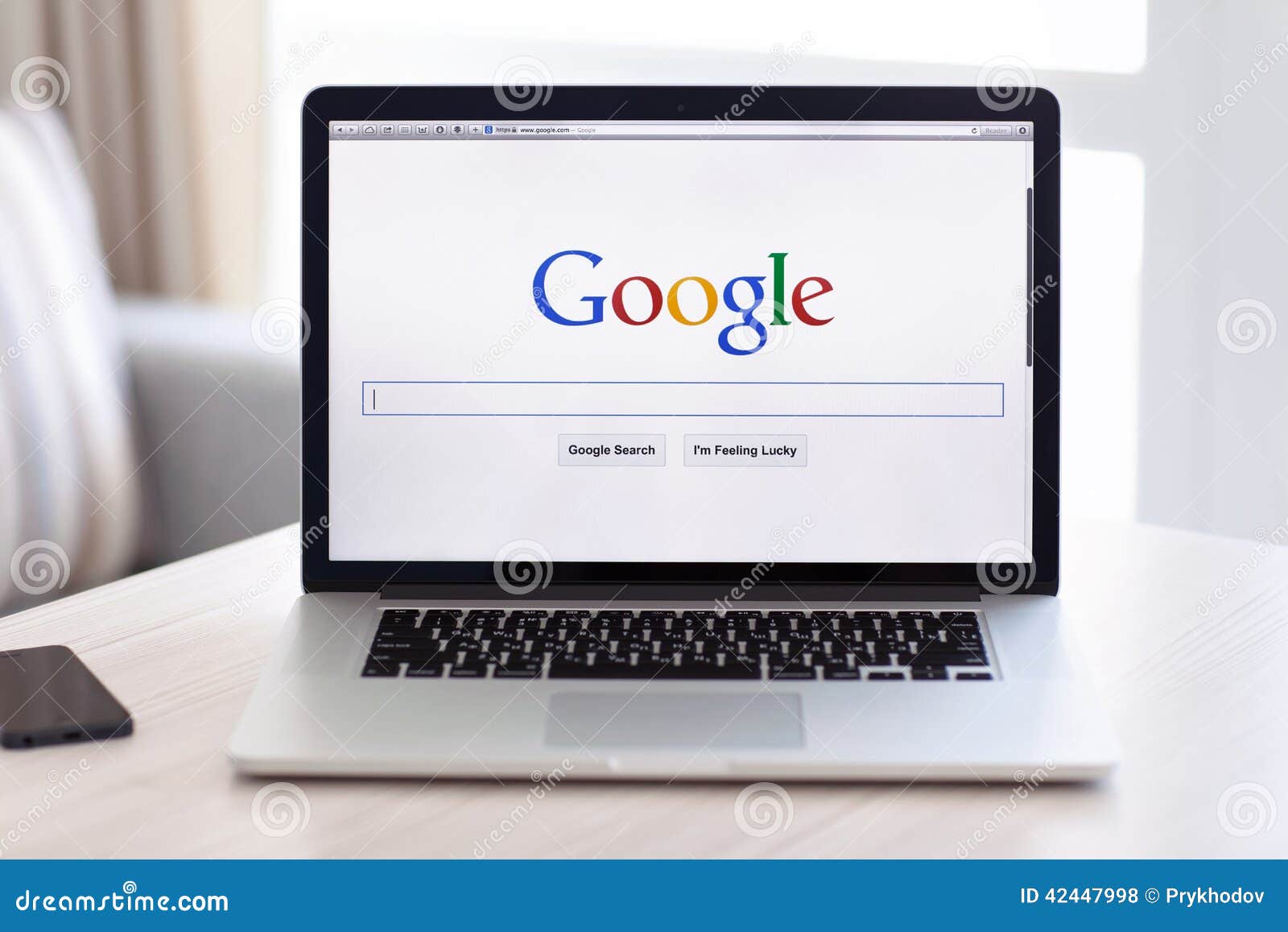 MacBook Pro Retina With Google Home Page On The Screen Stands On Editorial Stock Photo ...1300 x 957