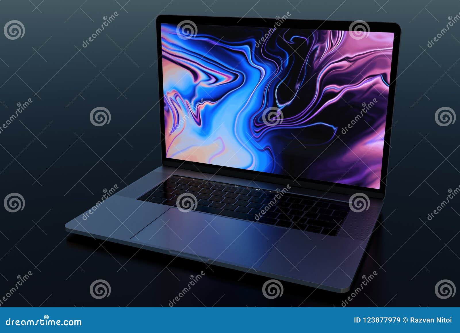 macbook pro 15`` similar laptop computer in dark scene