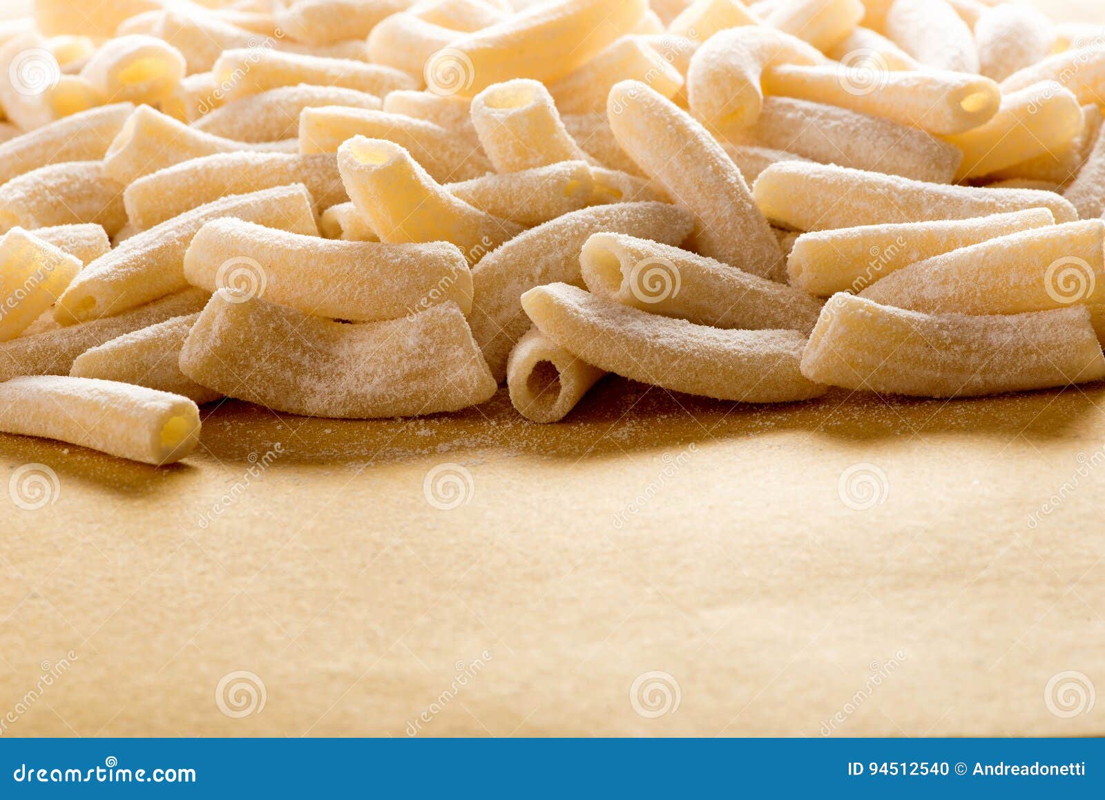 maccheroncini pasta. backlit