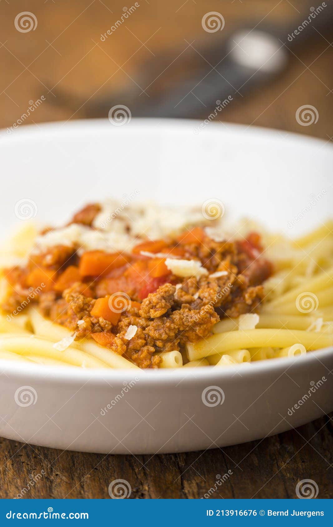 Maccheroni Pasta with Sauce Bolognaise Stock Photo Image of carrot