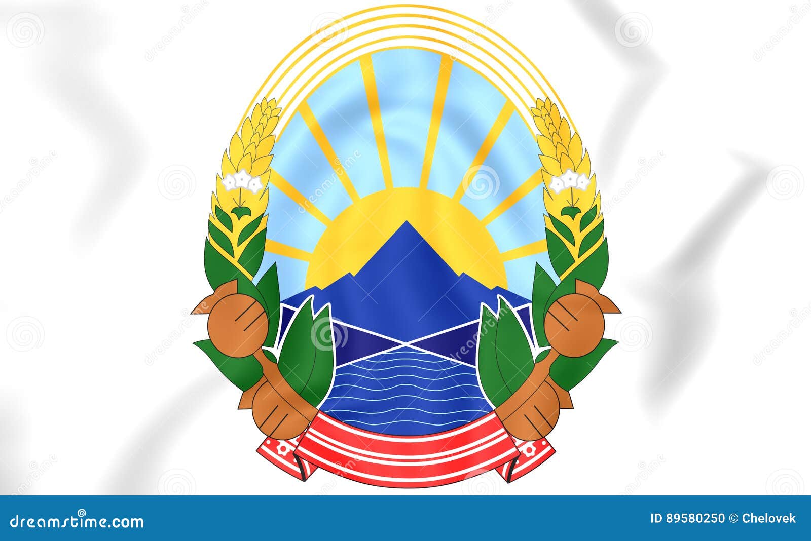 Macedonia Coat of Arms. stock illustration. Illustration of balkan