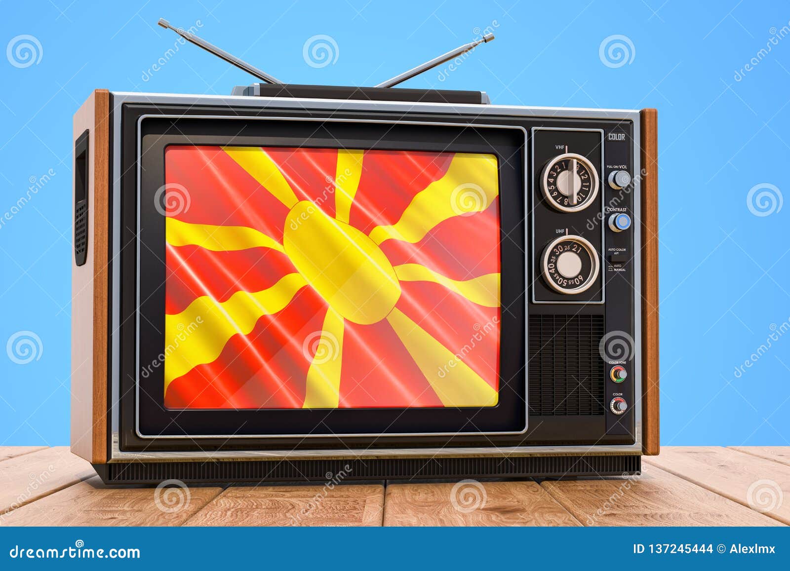 Macedonian Television Concept, 3D Stock Illustration Illustration of