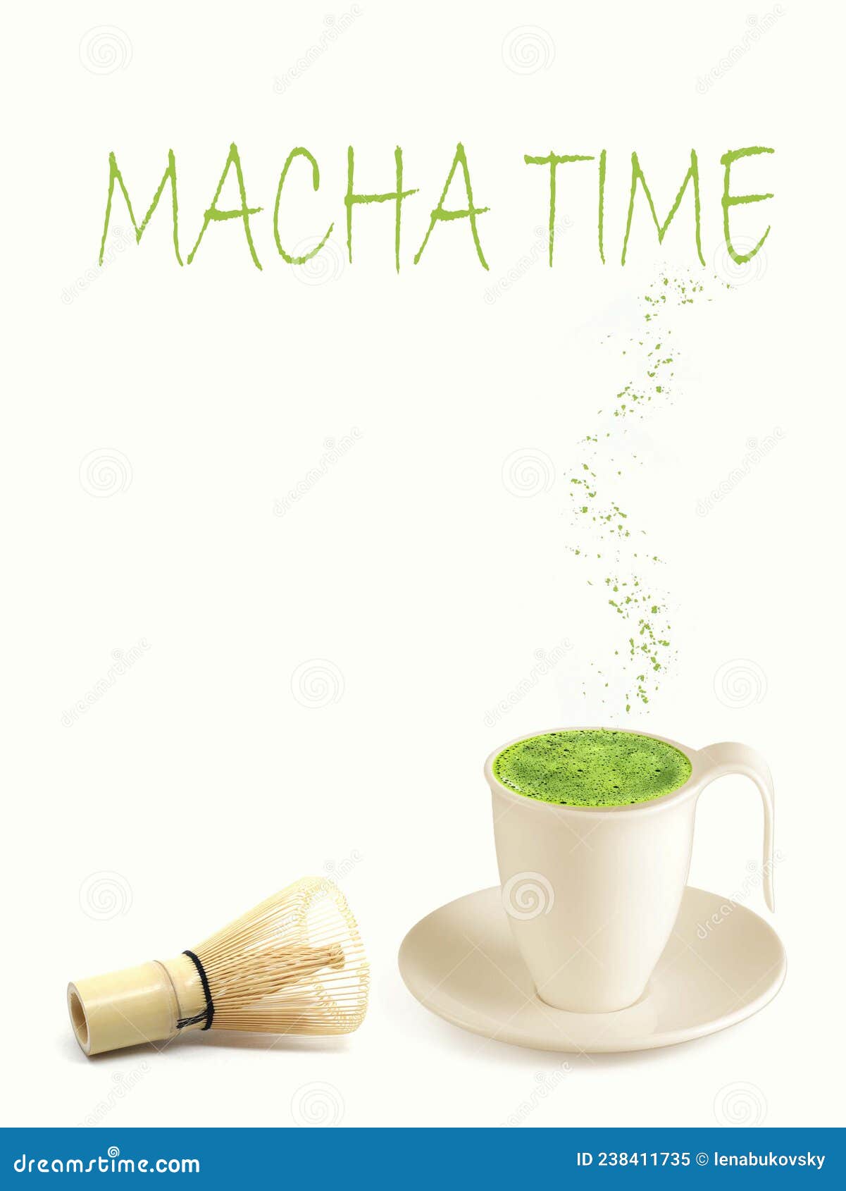 macha traditional asian drink made from green powder. powerful antioxidant. healthy alternative to coffee and tea.