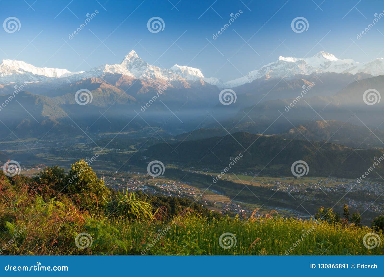 machapuchare and annapurna range