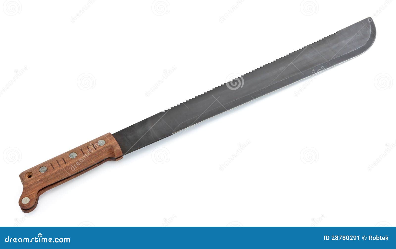 Machete met Houten Handvat stock afbeelding. Image of enkelvoudig