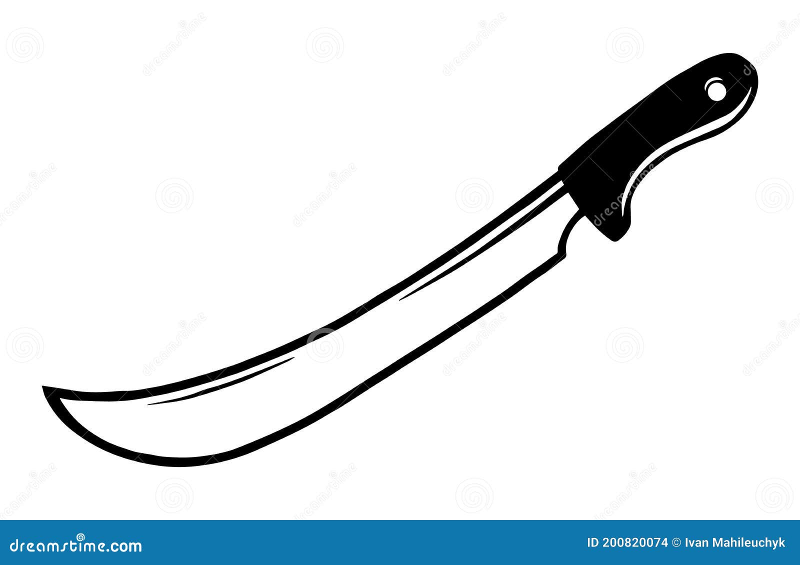 Types Of Knives Machetes Stock Illustration  Download Image Now  Cut Out  Design Illustration  iStock