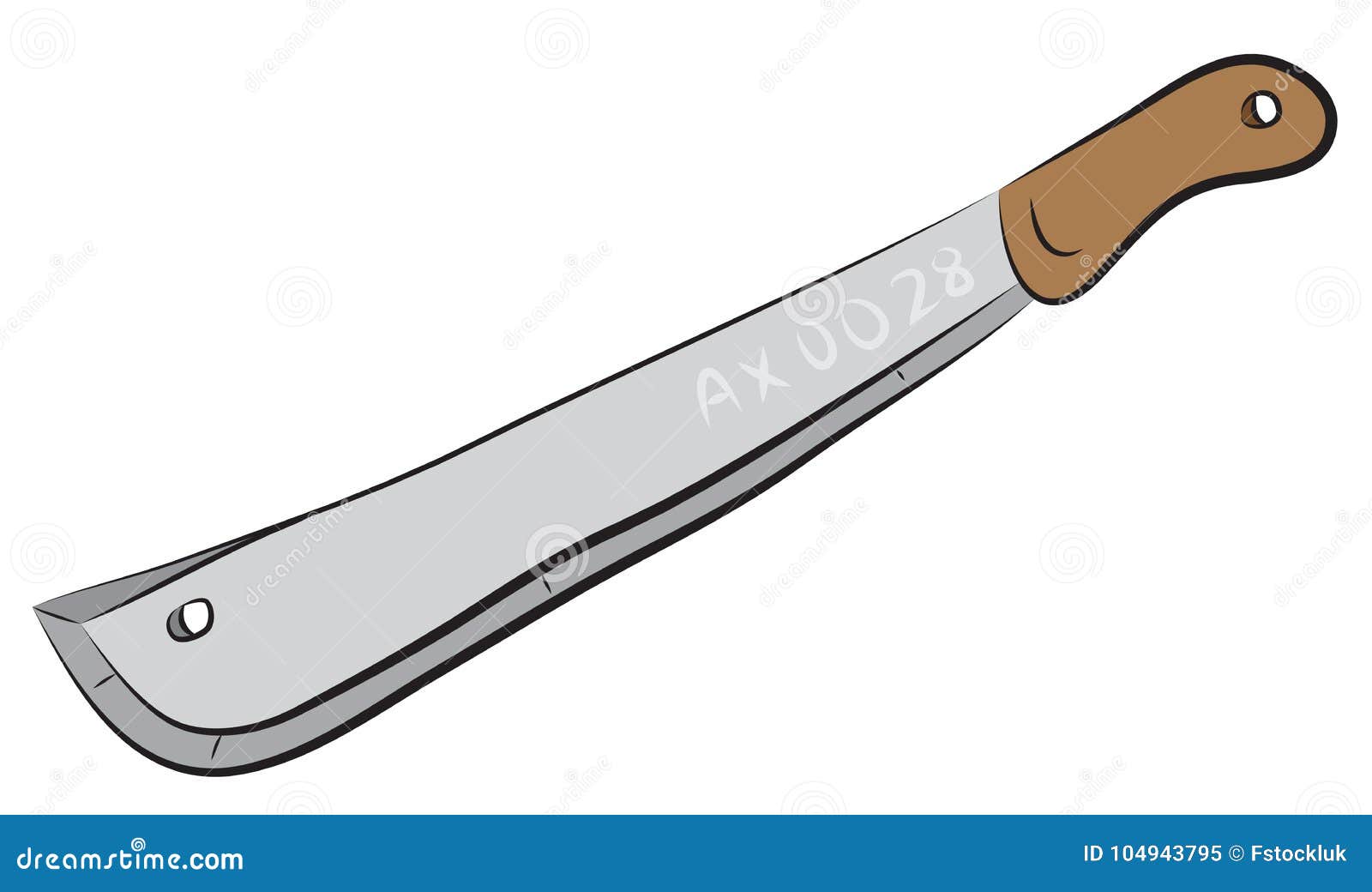 Machete Weapon Not Allowed Sign Cartoon Vector