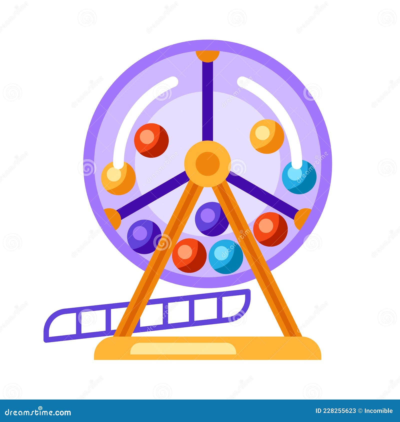 Machine De Loterie Avec Des Boules De Loto à L'intérieur