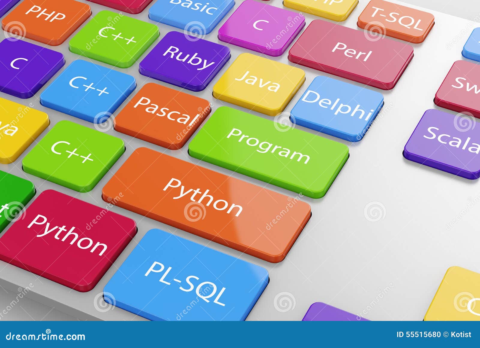Machine Code Languages Button on the Keyboard Stock Illustration