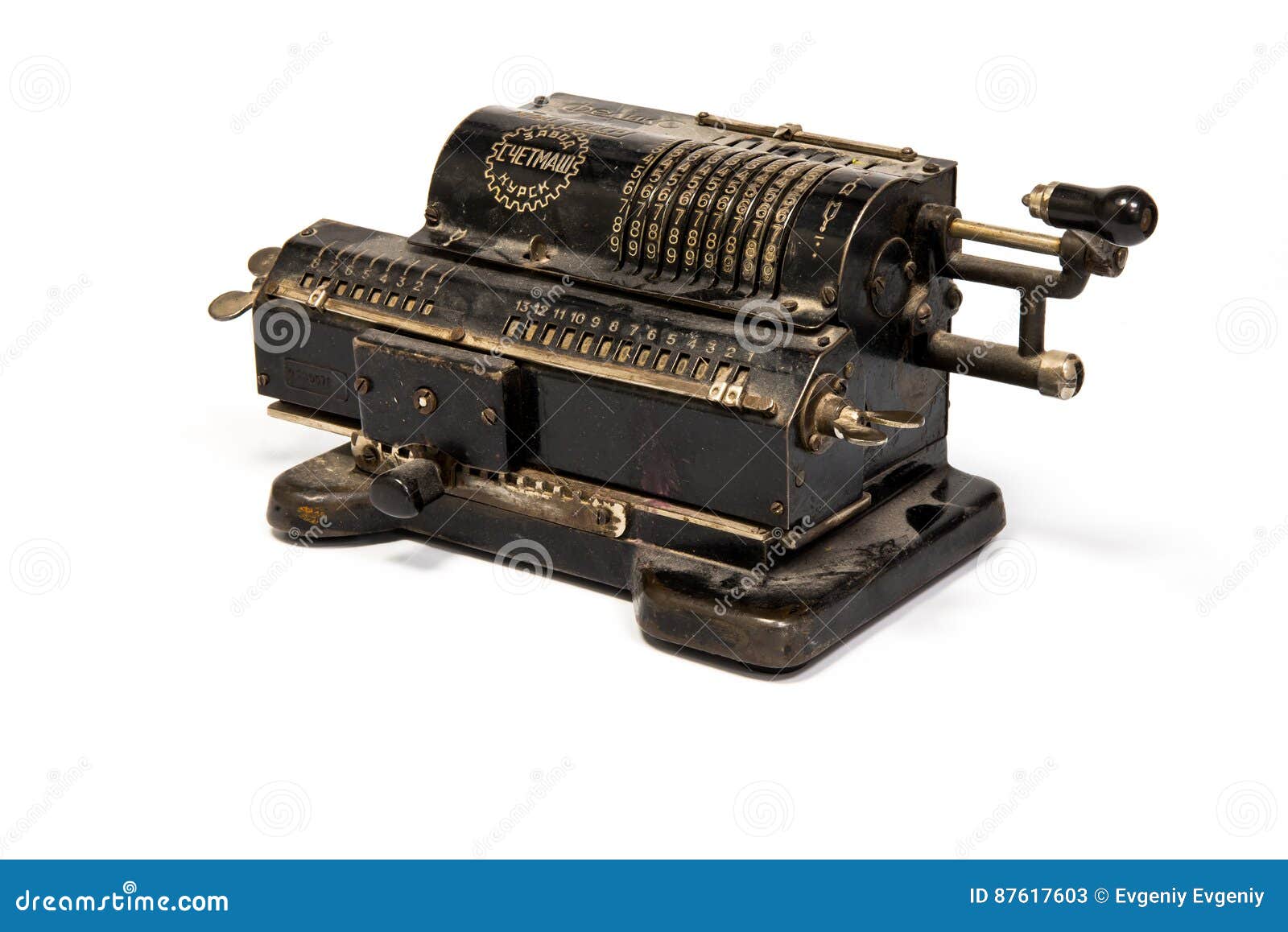 Machine De Compte Mécanique De Vintage Photo stock éditorial - Image du  dispositif, finances: 87617603